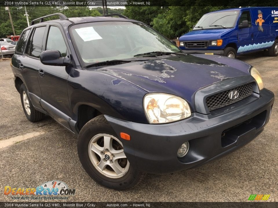 2004 Hyundai Santa Fe GLS 4WD Moonlit Blue / Gray Photo #1