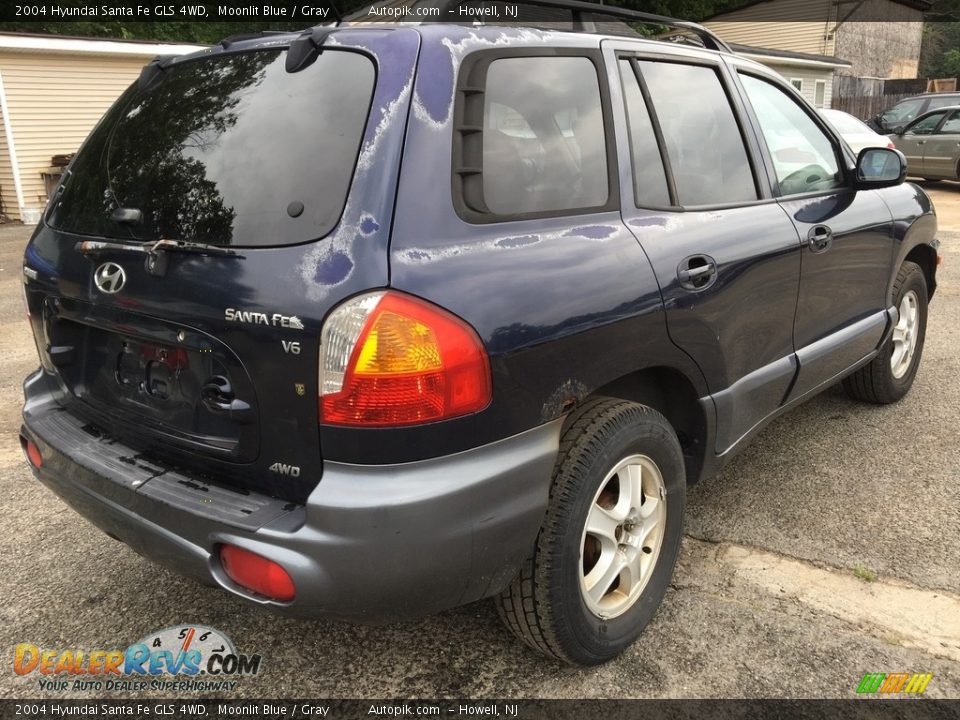 2004 Hyundai Santa Fe GLS 4WD Moonlit Blue / Gray Photo #3