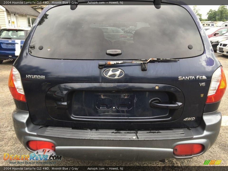 2004 Hyundai Santa Fe GLS 4WD Moonlit Blue / Gray Photo #5
