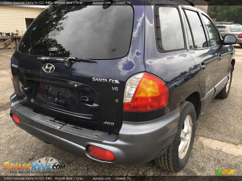 2004 Hyundai Santa Fe GLS 4WD Moonlit Blue / Gray Photo #6