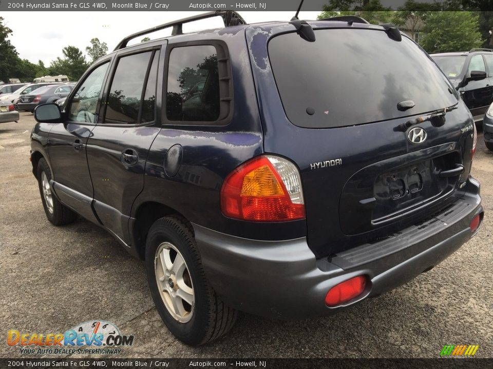 2004 Hyundai Santa Fe GLS 4WD Moonlit Blue / Gray Photo #7