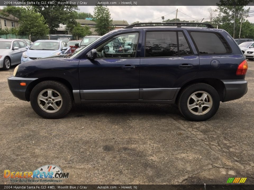 2004 Hyundai Santa Fe GLS 4WD Moonlit Blue / Gray Photo #12
