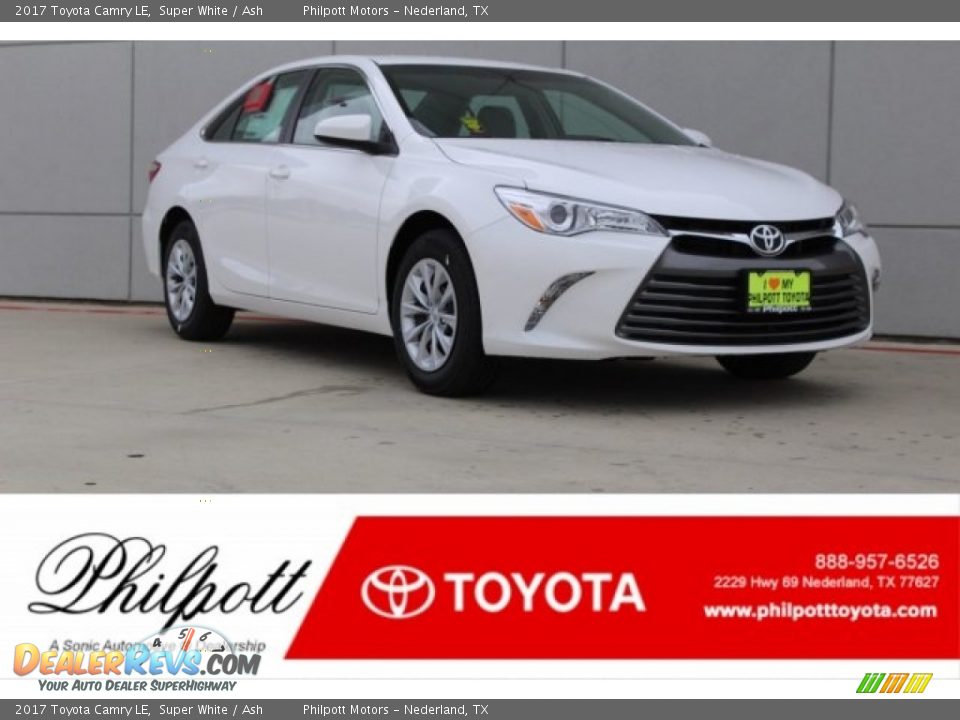 2017 Toyota Camry LE Super White / Ash Photo #1