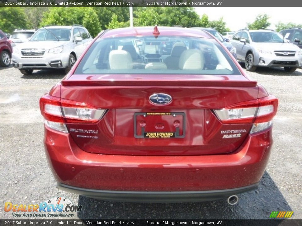 2017 Subaru Impreza 2.0i Limited 4-Door Venetian Red Pearl / Ivory Photo #5