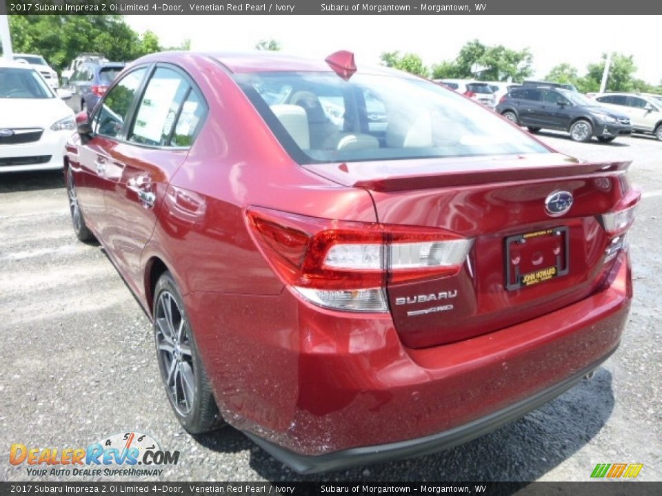 2017 Subaru Impreza 2.0i Limited 4-Door Venetian Red Pearl / Ivory Photo #6