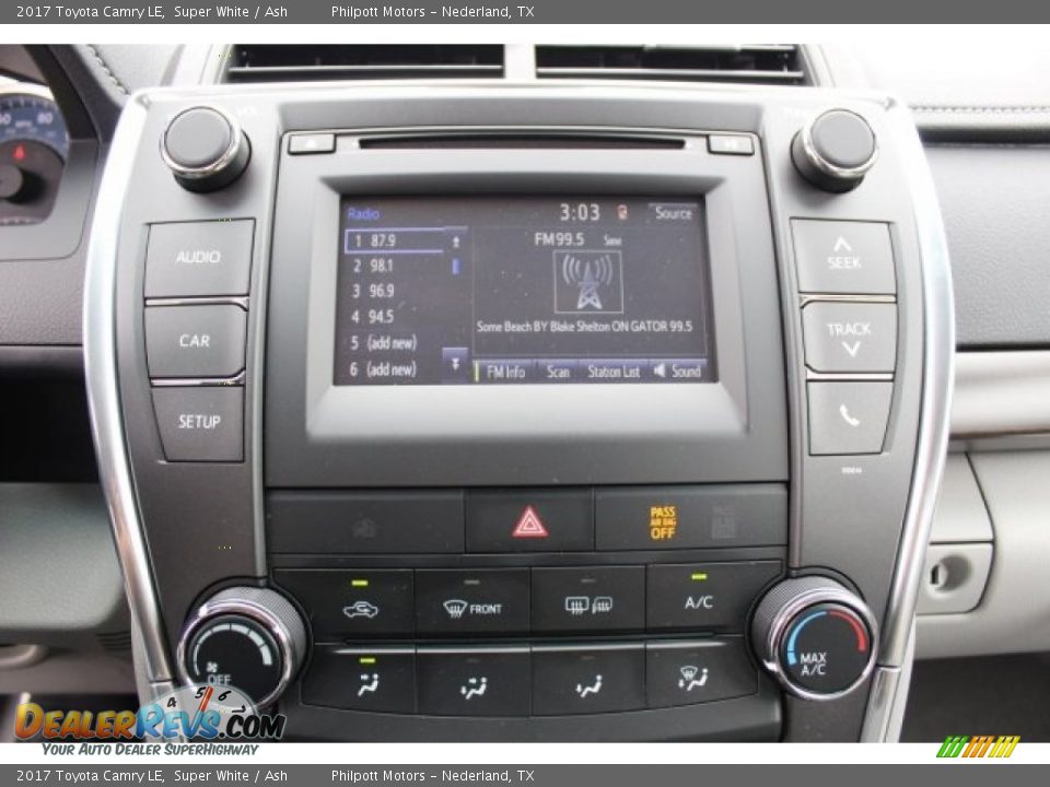 2017 Toyota Camry LE Super White / Ash Photo #12