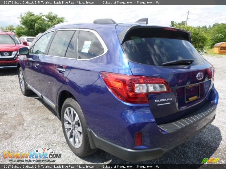 2017 Subaru Outback 2.5i Touring Lapis Blue Pearl / Java Brown Photo #6