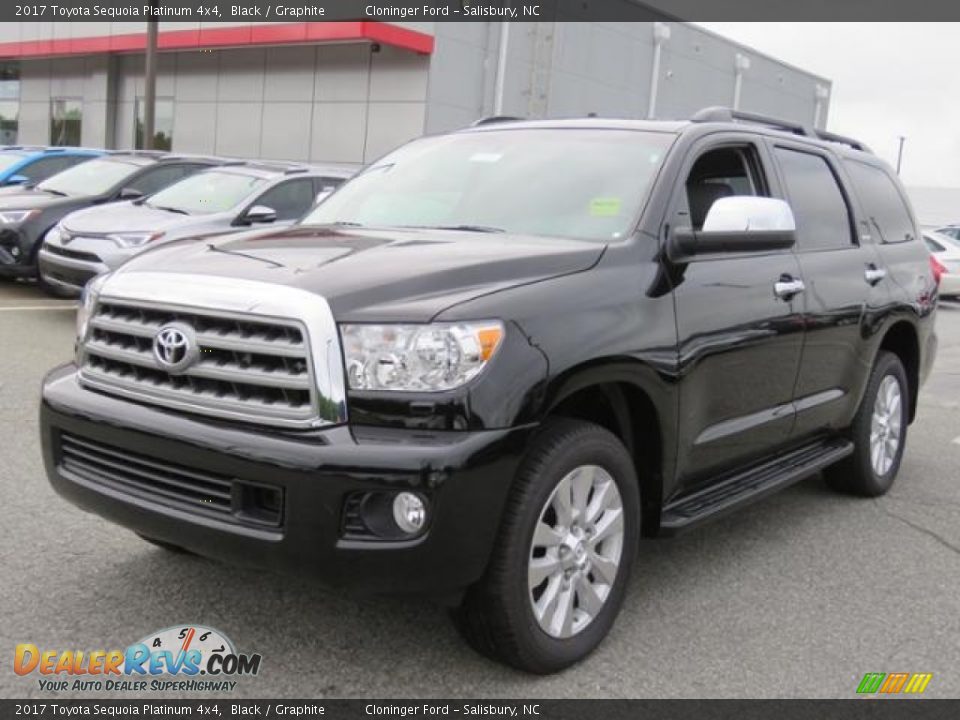 2017 Toyota Sequoia Platinum 4x4 Black / Graphite Photo #3
