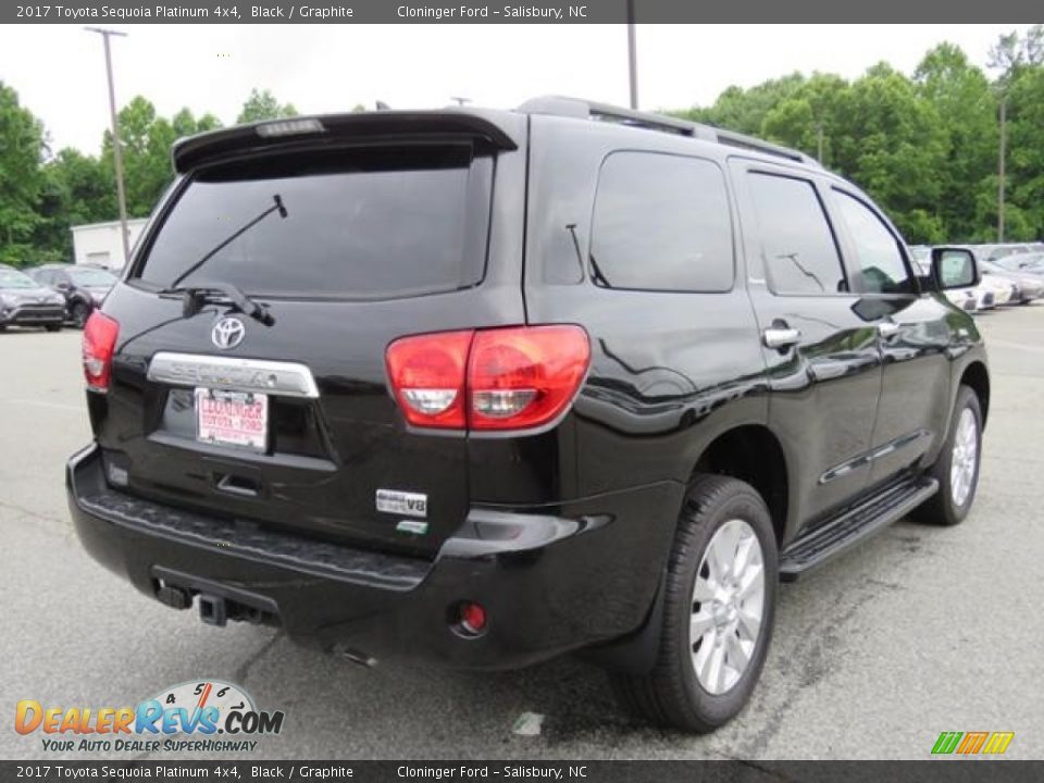2017 Toyota Sequoia Platinum 4x4 Black / Graphite Photo #6