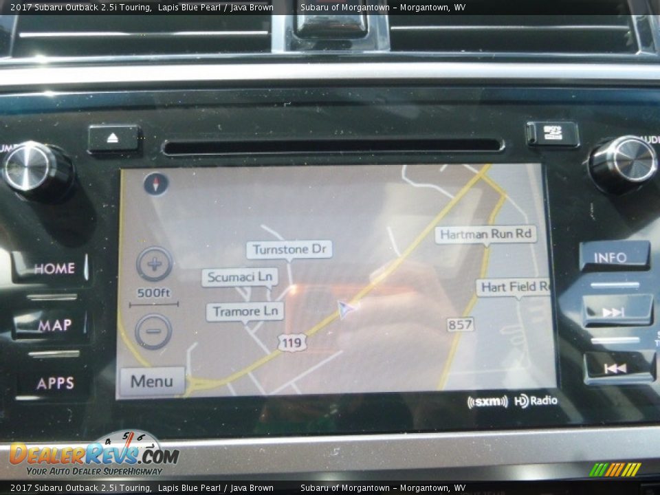 2017 Subaru Outback 2.5i Touring Lapis Blue Pearl / Java Brown Photo #16