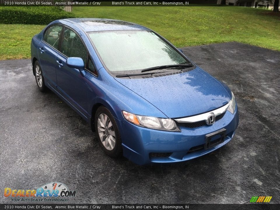 2010 Honda Civic EX Sedan Atomic Blue Metallic / Gray Photo #3