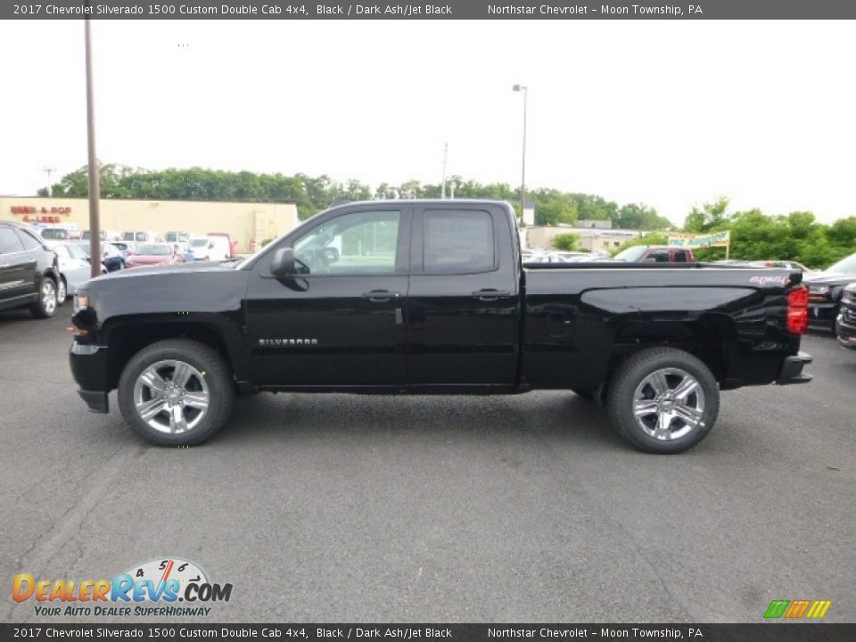 2017 Chevrolet Silverado 1500 Custom Double Cab 4x4 Black / Dark Ash/Jet Black Photo #2