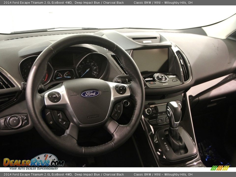 2014 Ford Escape Titanium 2.0L EcoBoost 4WD Deep Impact Blue / Charcoal Black Photo #9