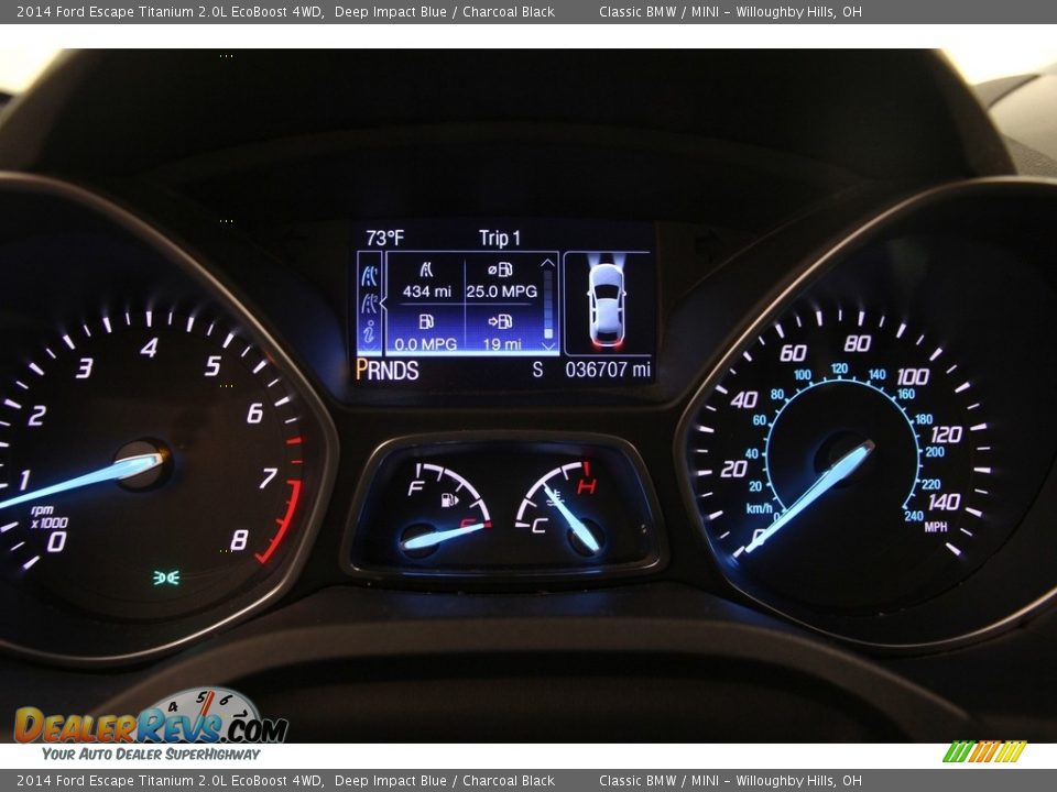 2014 Ford Escape Titanium 2.0L EcoBoost 4WD Deep Impact Blue / Charcoal Black Photo #11
