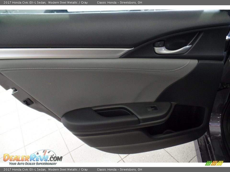 2017 Honda Civic EX-L Sedan Modern Steel Metallic / Gray Photo #6