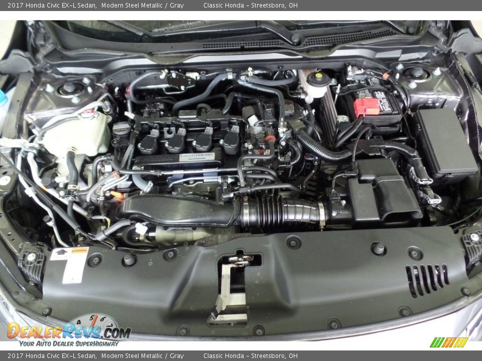 2017 Honda Civic EX-L Sedan Modern Steel Metallic / Gray Photo #16