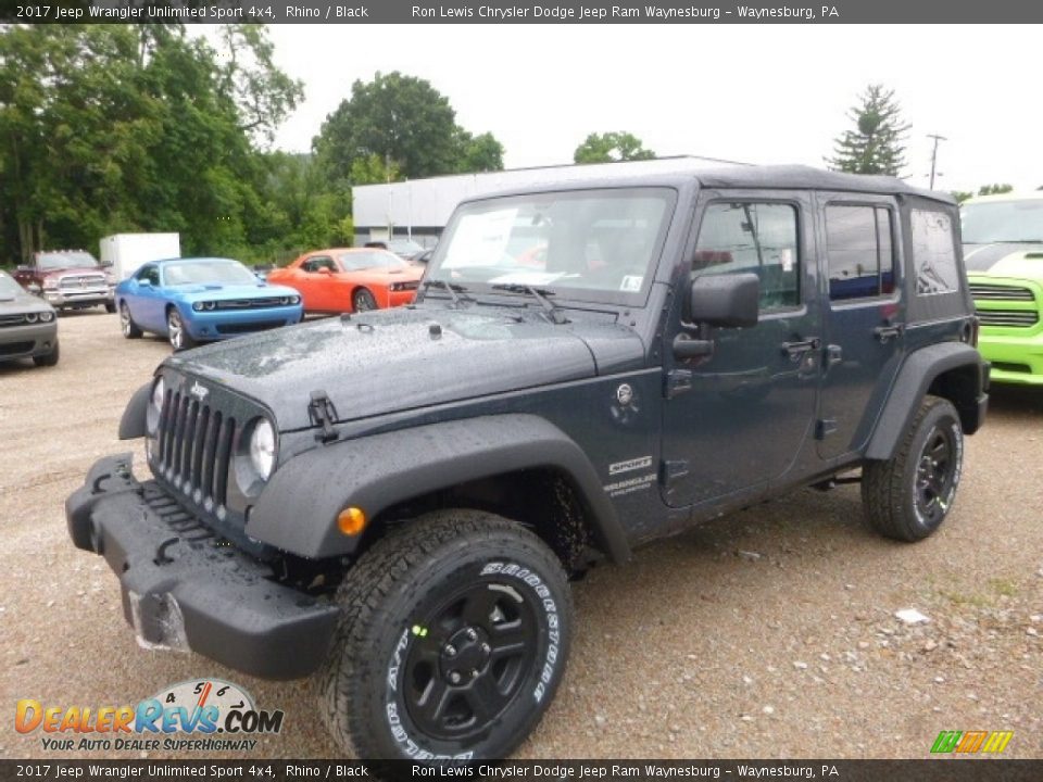 2017 Jeep Wrangler Unlimited Sport 4x4 Rhino / Black Photo #1