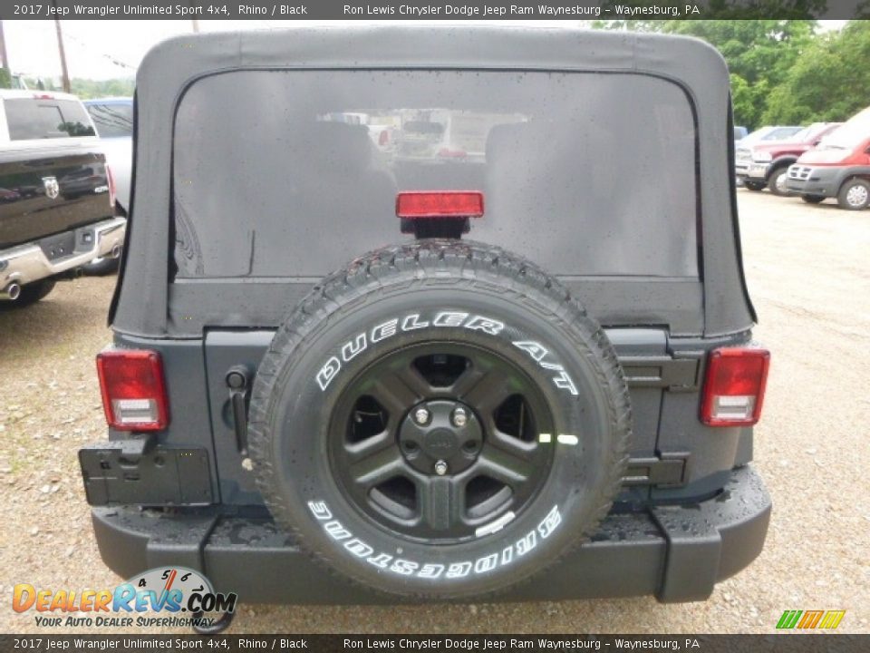 2017 Jeep Wrangler Unlimited Sport 4x4 Rhino / Black Photo #3