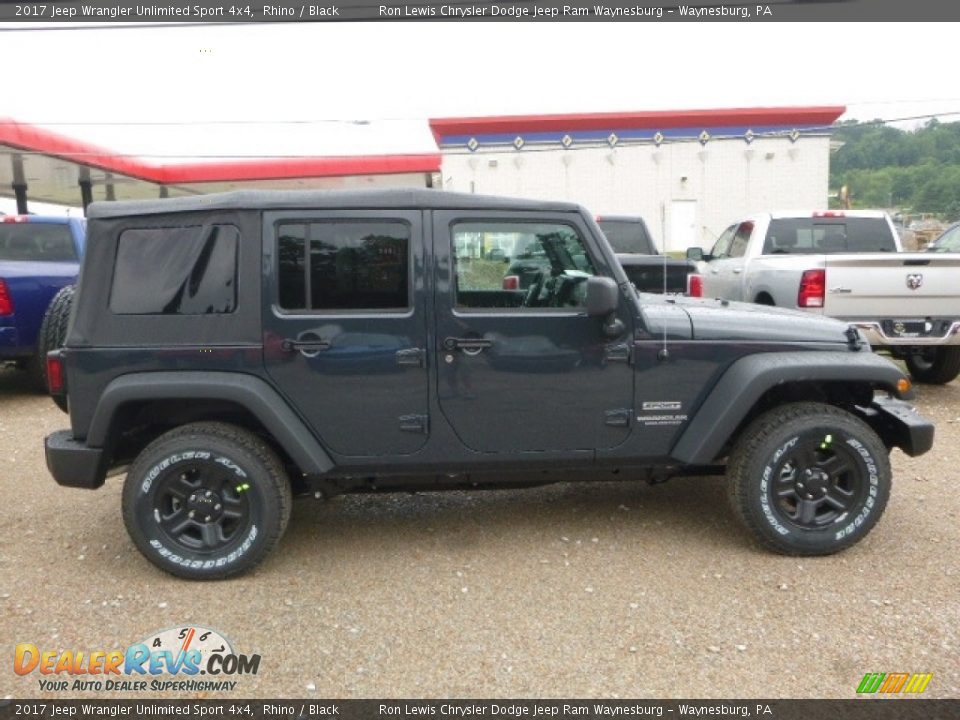 2017 Jeep Wrangler Unlimited Sport 4x4 Rhino / Black Photo #5