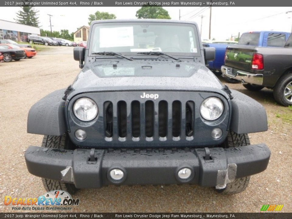 2017 Jeep Wrangler Unlimited Sport 4x4 Rhino / Black Photo #7