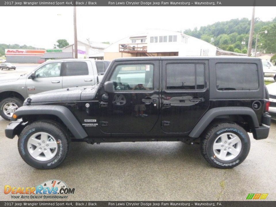 2017 Jeep Wrangler Unlimited Sport 4x4 Black / Black Photo #2