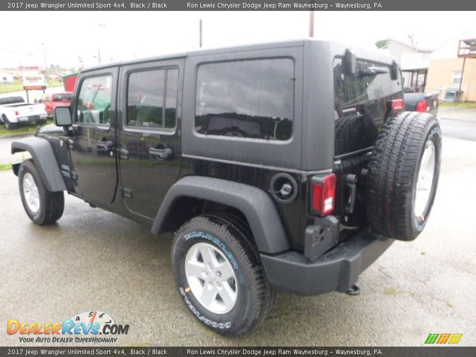 2017 Jeep Wrangler Unlimited Sport 4x4 Black / Black Photo #3