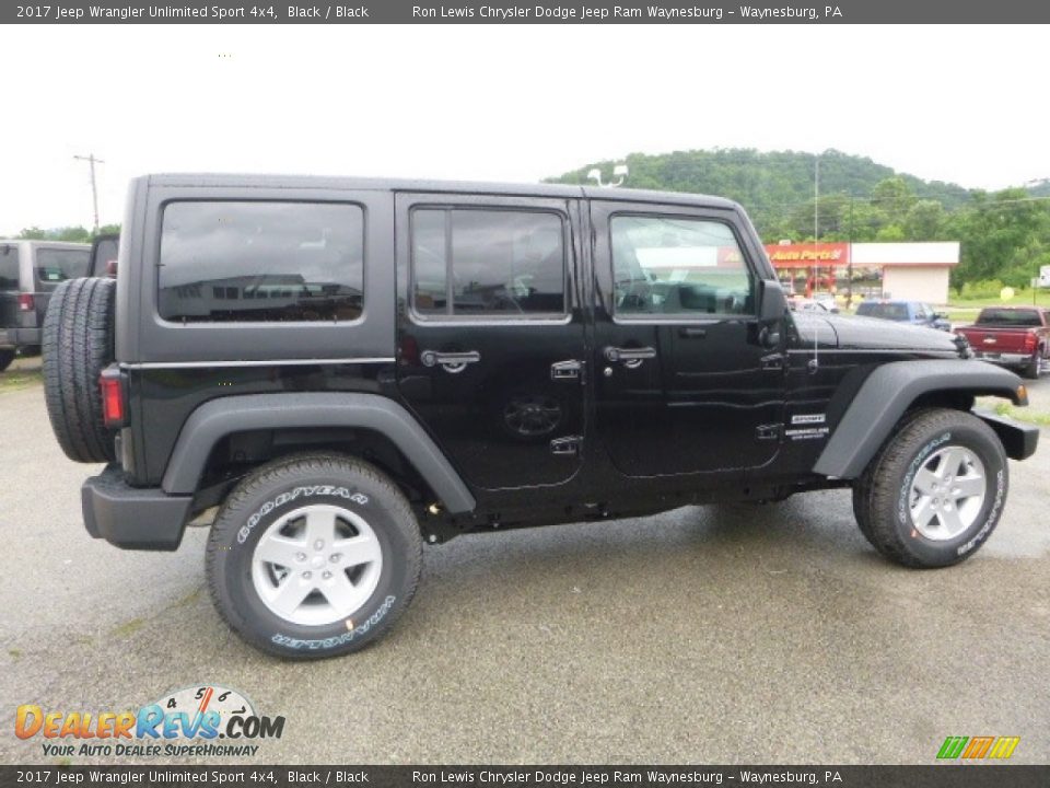 2017 Jeep Wrangler Unlimited Sport 4x4 Black / Black Photo #6