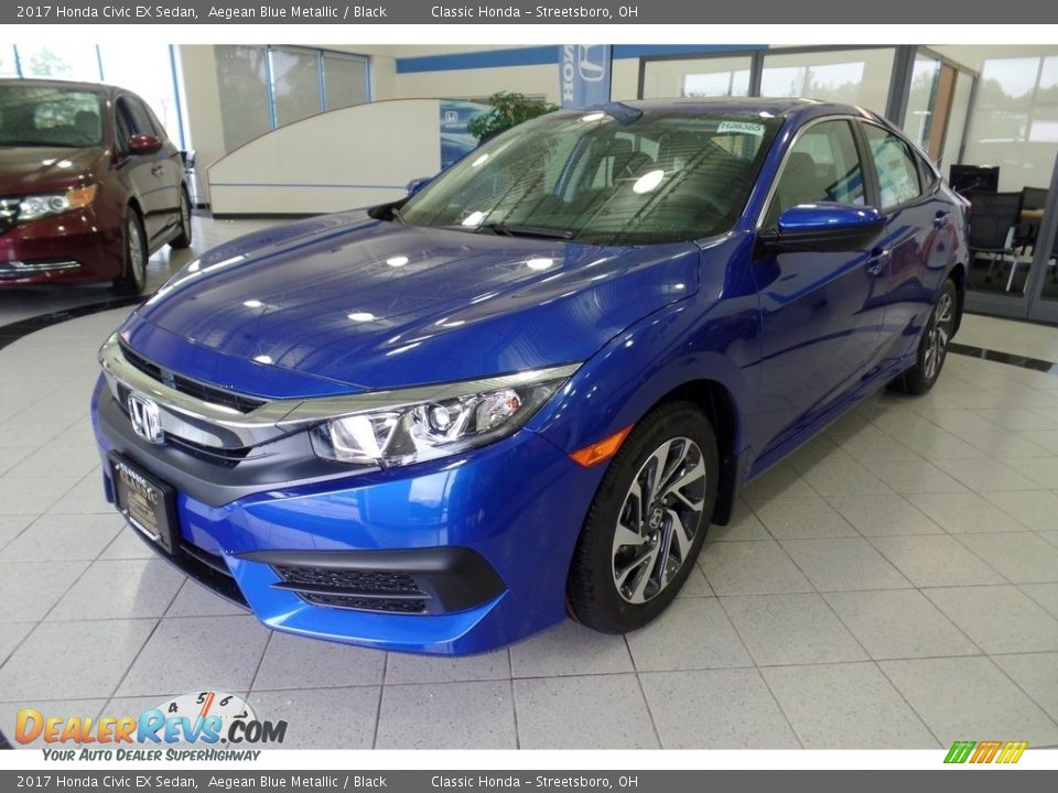 2017 Honda Civic EX Sedan Aegean Blue Metallic / Black Photo #1