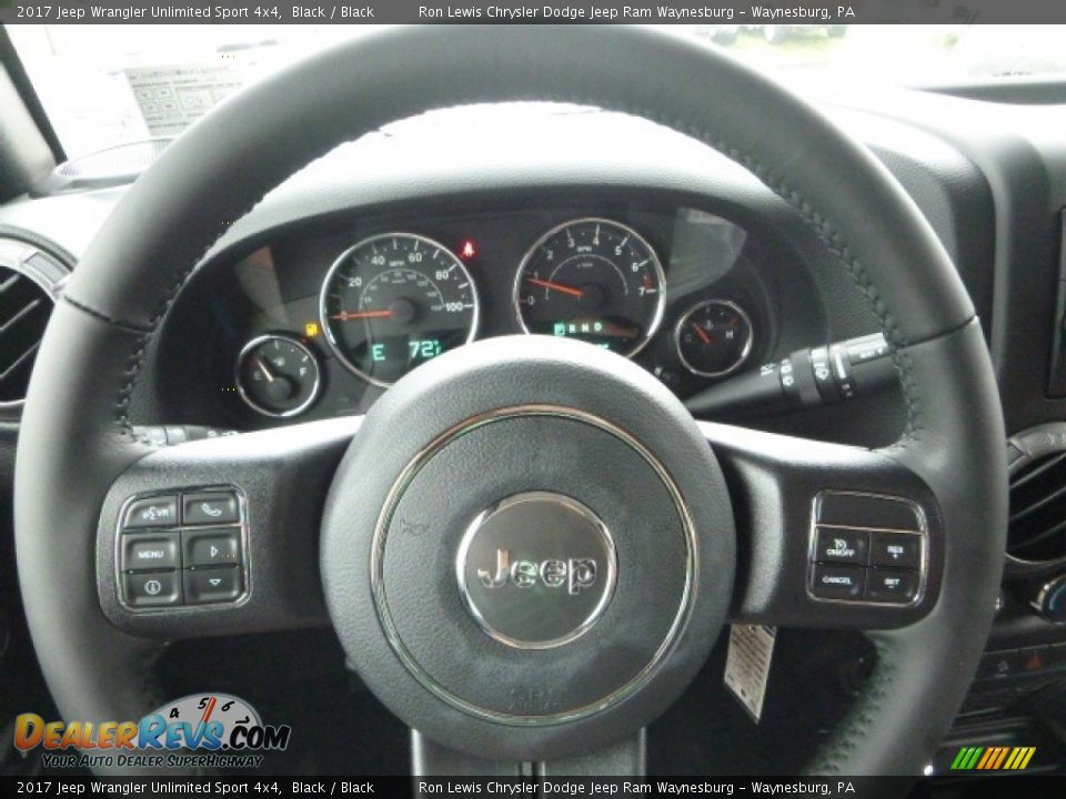 2017 Jeep Wrangler Unlimited Sport 4x4 Black / Black Photo #20
