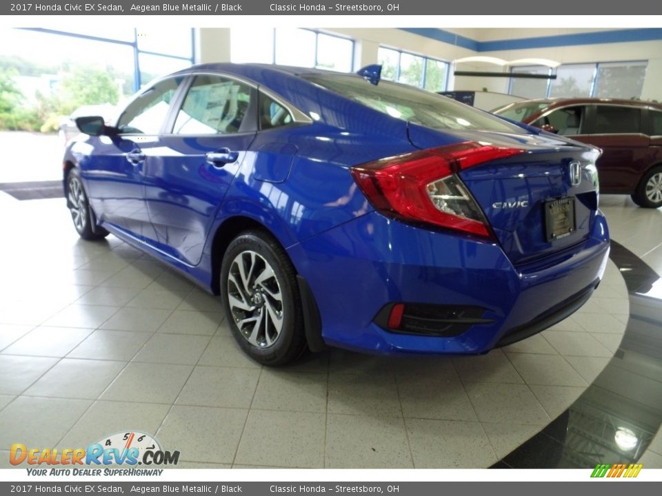 2017 Honda Civic EX Sedan Aegean Blue Metallic / Black Photo #2
