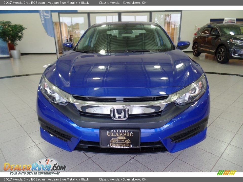 2017 Honda Civic EX Sedan Aegean Blue Metallic / Black Photo #3