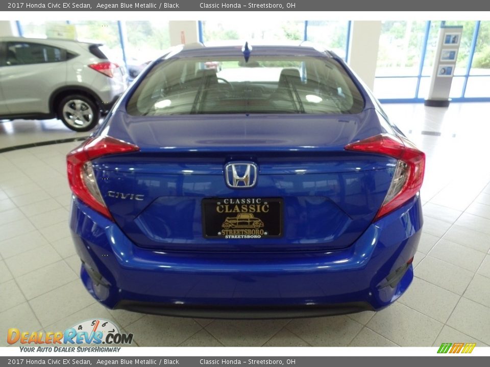 2017 Honda Civic EX Sedan Aegean Blue Metallic / Black Photo #4