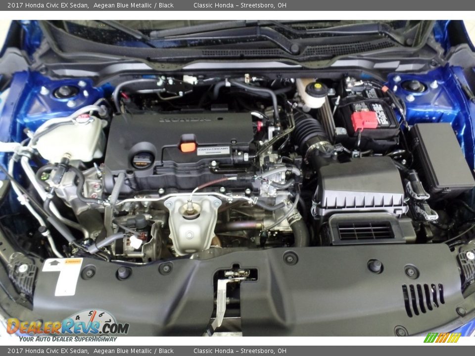 2017 Honda Civic EX Sedan Aegean Blue Metallic / Black Photo #17