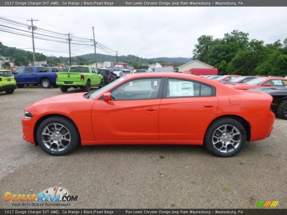 2017 Dodge Charger SXT AWD Go Mango / Black/Pearl Beige Photo #2