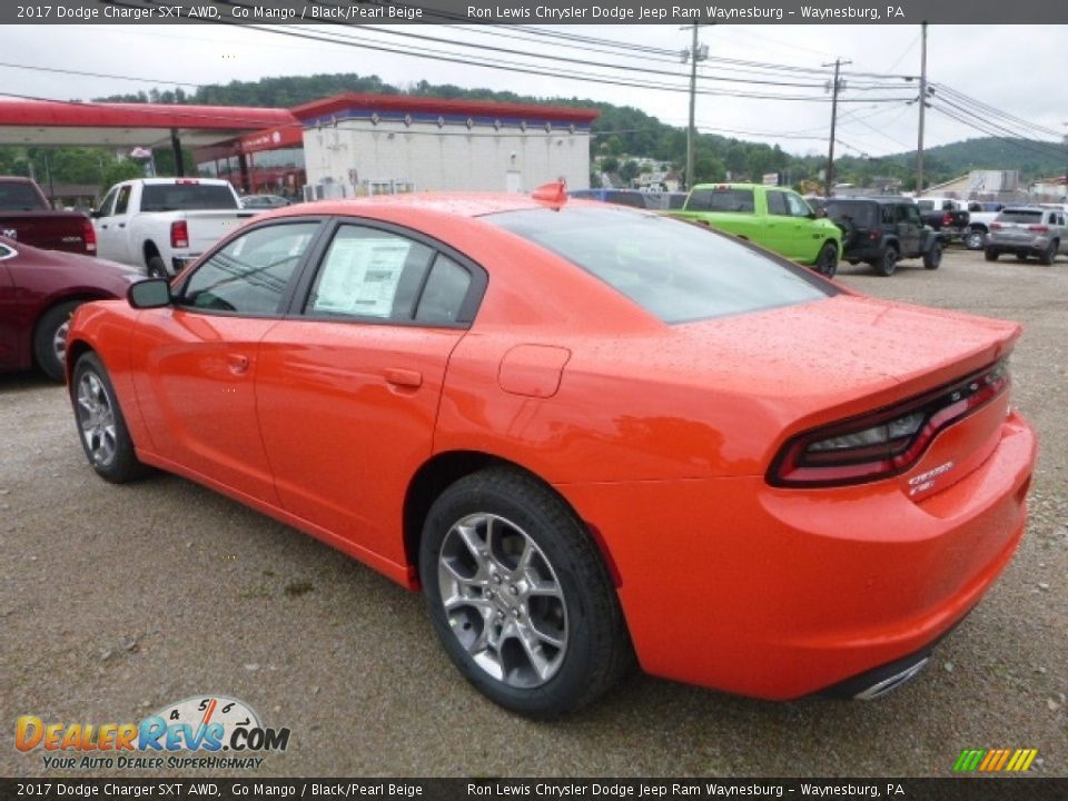 2017 Dodge Charger SXT AWD Go Mango / Black/Pearl Beige Photo #3