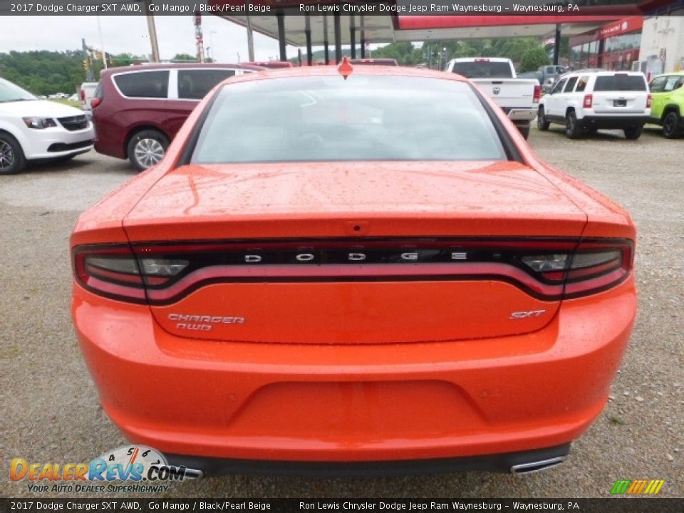 2017 Dodge Charger SXT AWD Go Mango / Black/Pearl Beige Photo #4
