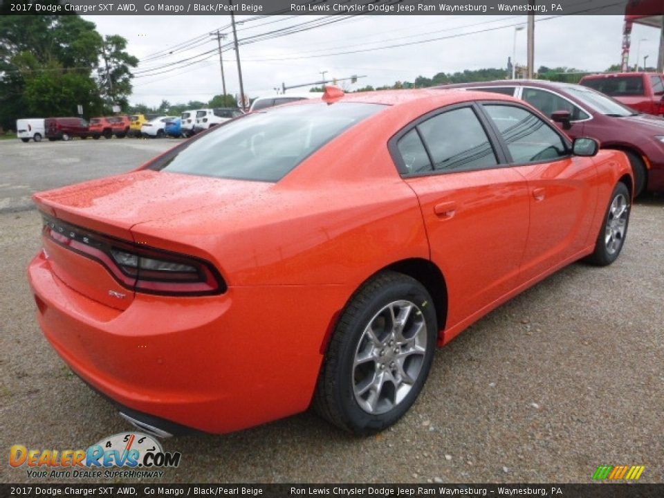 2017 Dodge Charger SXT AWD Go Mango / Black/Pearl Beige Photo #5