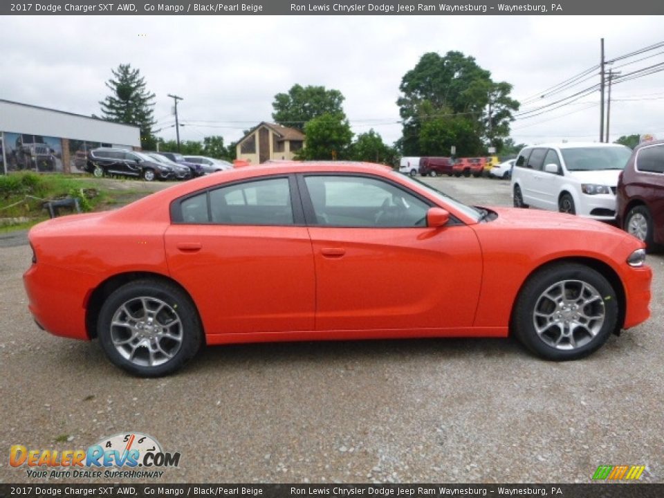 2017 Dodge Charger SXT AWD Go Mango / Black/Pearl Beige Photo #6
