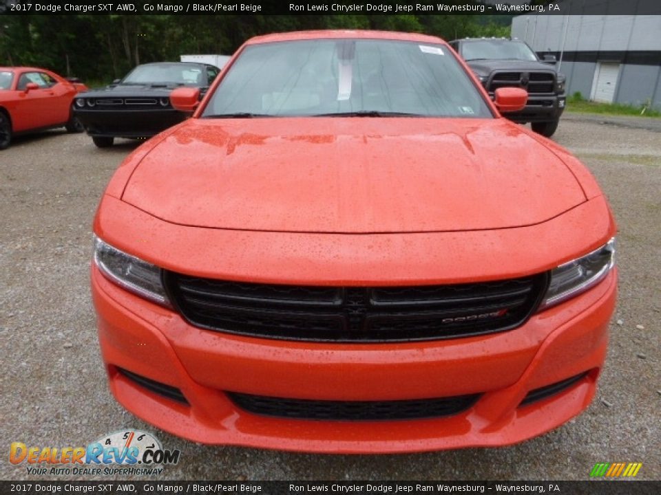 2017 Dodge Charger SXT AWD Go Mango / Black/Pearl Beige Photo #8
