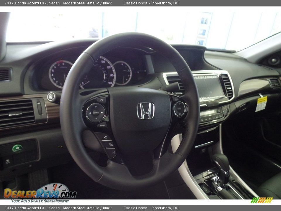 2017 Honda Accord EX-L Sedan Modern Steel Metallic / Black Photo #7