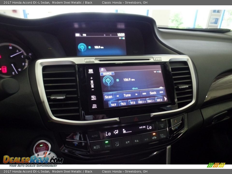 2017 Honda Accord EX-L Sedan Modern Steel Metallic / Black Photo #11