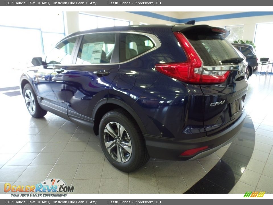2017 Honda CR-V LX AWD Obsidian Blue Pearl / Gray Photo #2