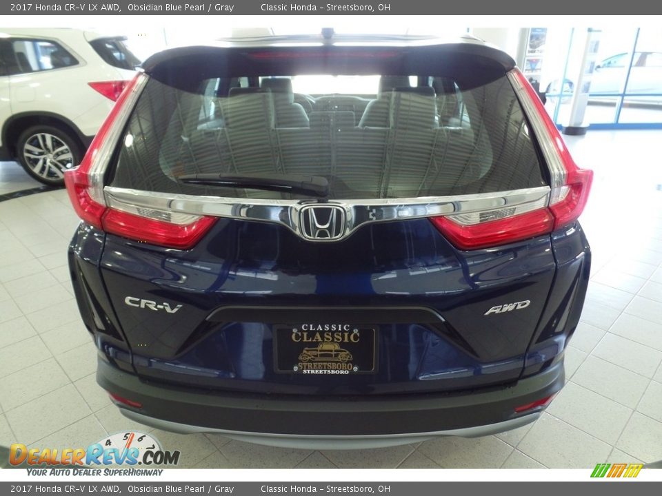 2017 Honda CR-V LX AWD Obsidian Blue Pearl / Gray Photo #4