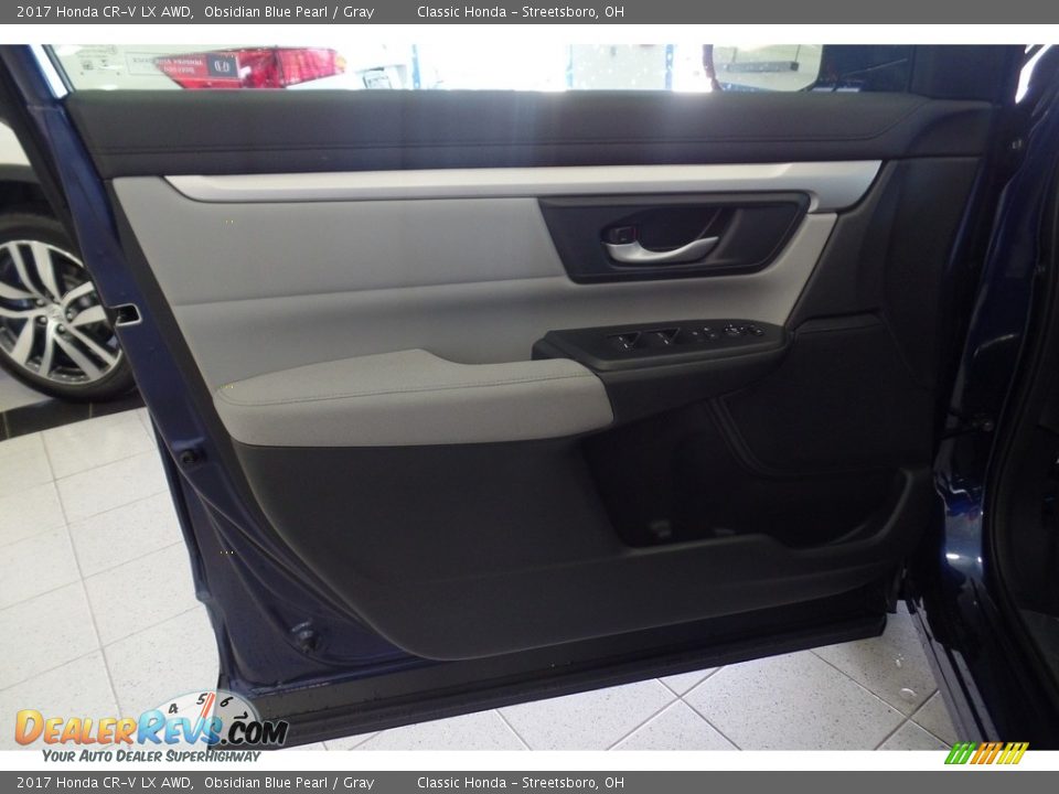 2017 Honda CR-V LX AWD Obsidian Blue Pearl / Gray Photo #5