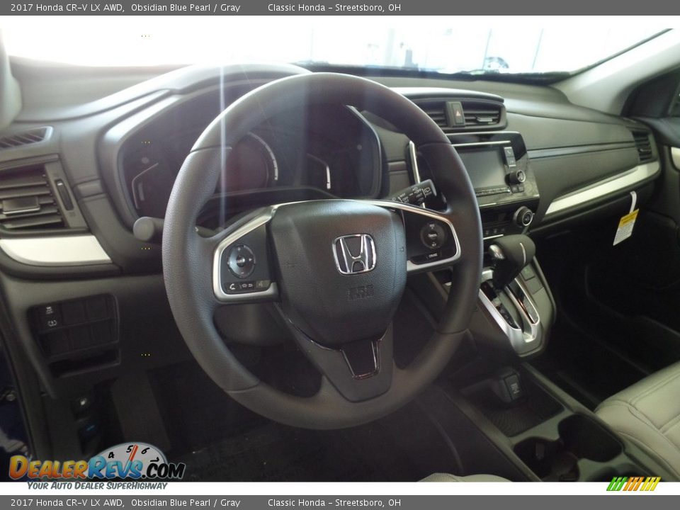2017 Honda CR-V LX AWD Obsidian Blue Pearl / Gray Photo #7
