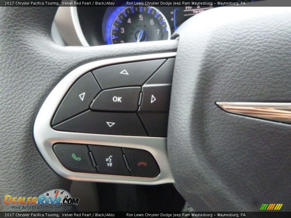 2017 Chrysler Pacifica Touring Velvet Red Pearl / Black/Alloy Photo #20