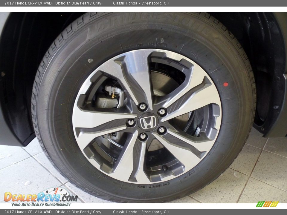 2017 Honda CR-V LX AWD Obsidian Blue Pearl / Gray Photo #15