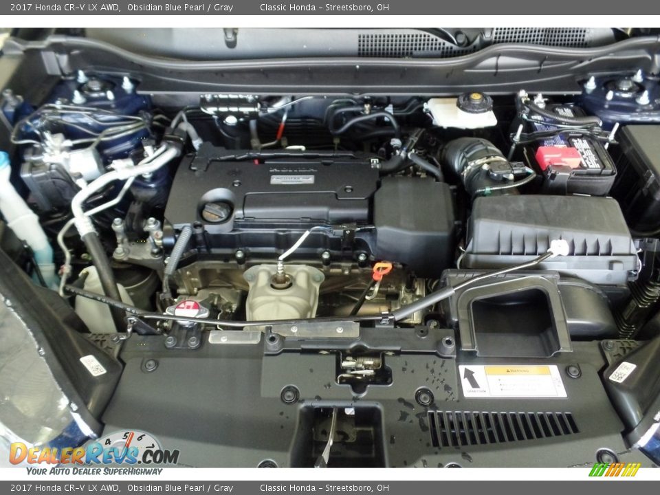 2017 Honda CR-V LX AWD Obsidian Blue Pearl / Gray Photo #16