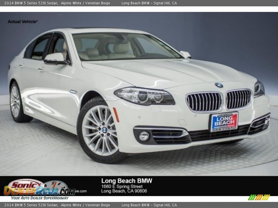 2014 BMW 5 Series 528i Sedan Alpine White / Venetian Beige Photo #1