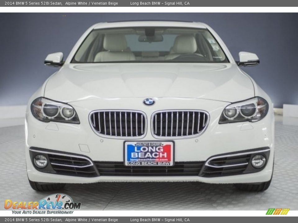 2014 BMW 5 Series 528i Sedan Alpine White / Venetian Beige Photo #2